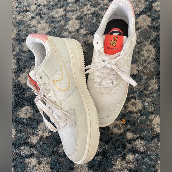 Women’s Nike Air Force 1 07 Low Leather Synthetic Coconut Milk - Picture 10 of 11